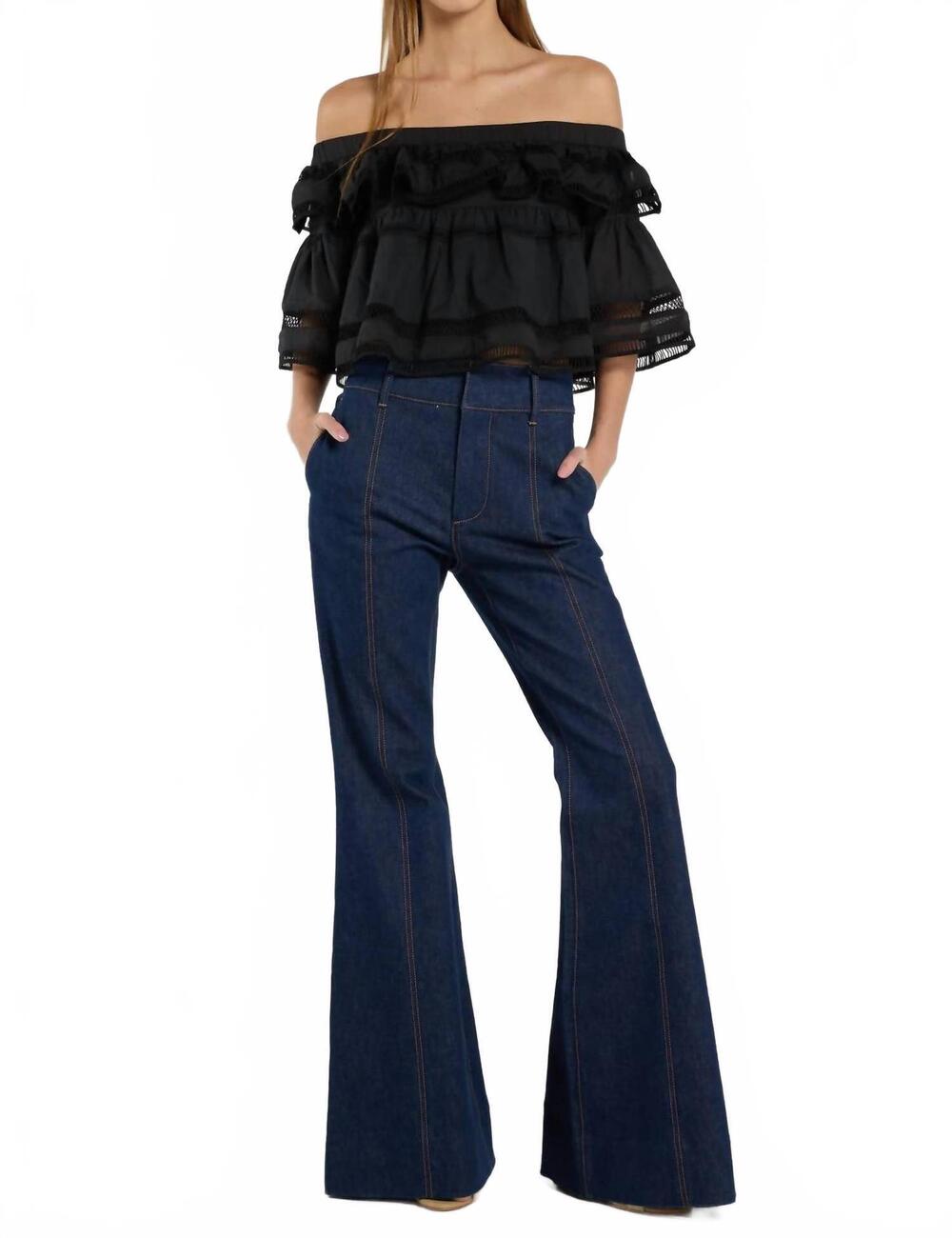 NEW CHRISTY LYNN angela top in black - Picture 2 of 5